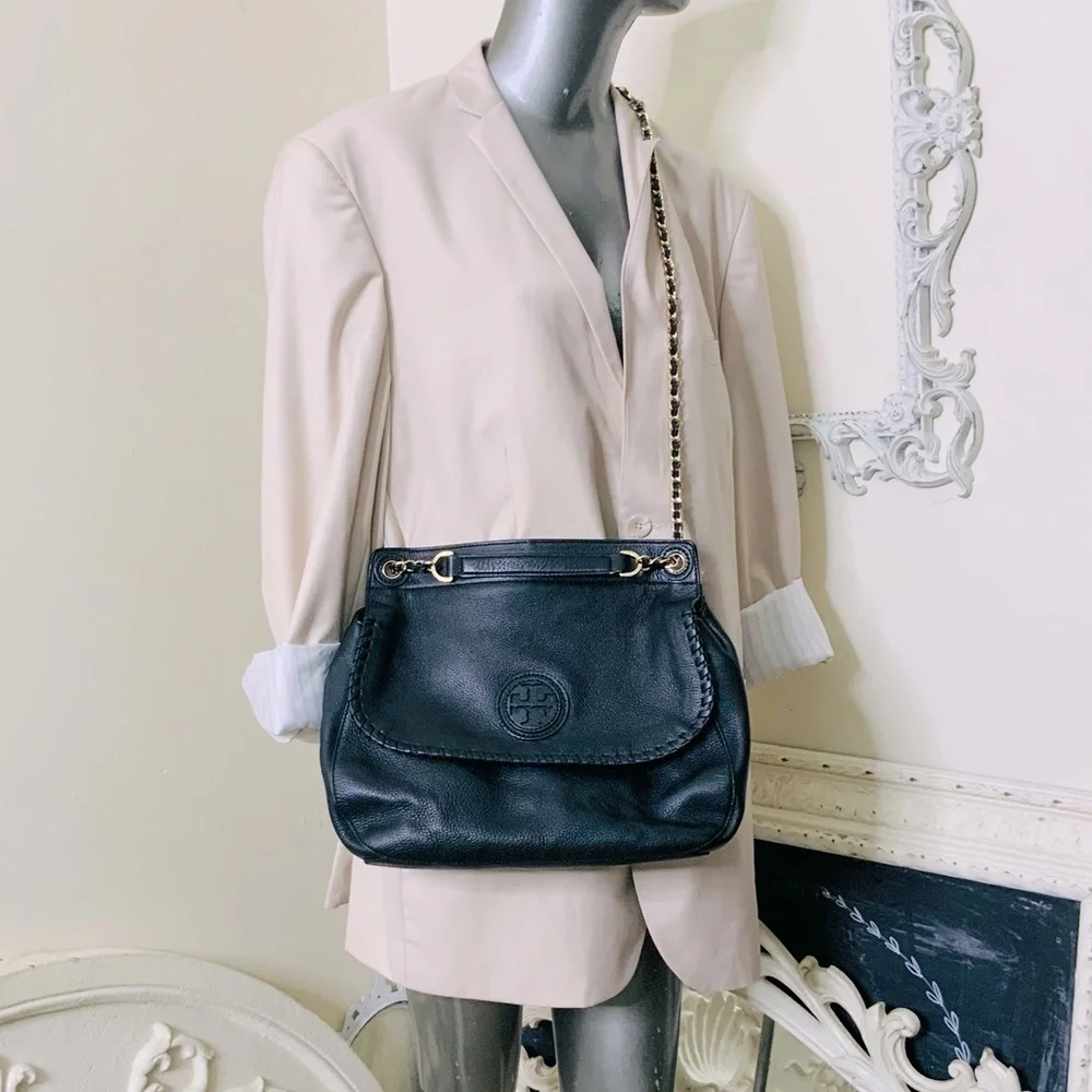 Tory Burch Marion Leather Saddle Bag